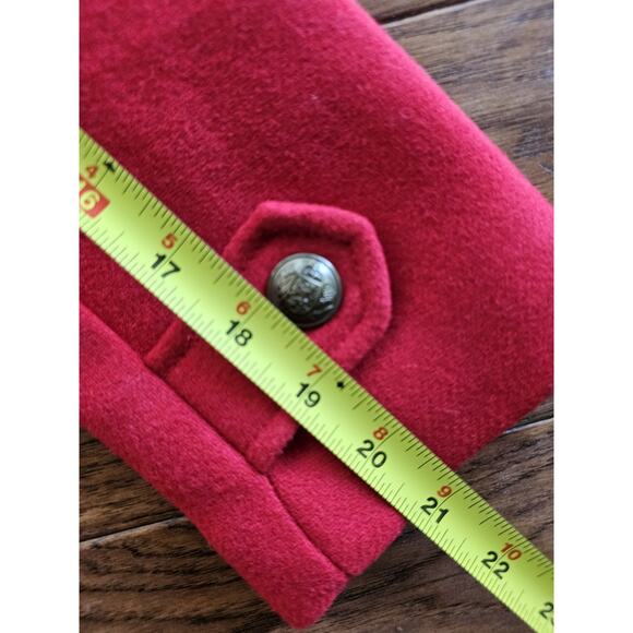Gap Wool Blend Double-Breasted Peat Coat Youth Girls XL Red Holiday Preppy - Picture 8 of 9